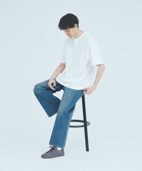 Healthknit(ヘルスニット)の「Healthknit / ヘルスニット 別注 ヘンリー ネック Tシャツ(Tシャツ/カットソー・メンズ・ホワイト/グレー/ブラック/オリーブ・MEDIUM/LARGE)」の10枚目の写真