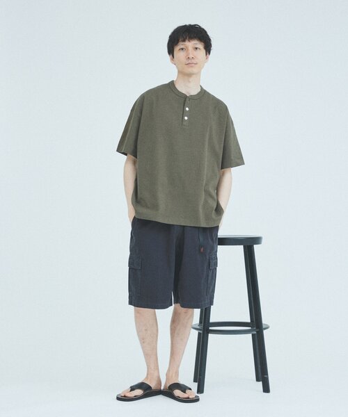 Healthknit(ヘルスニット)の「Healthknit / ヘルスニット 別注 ヘンリー ネック Tシャツ(Tシャツ/カットソー・メンズ・ホワイト/グレー/ブラック/オリーブ・MEDIUM/LARGE)」の15枚目の写真