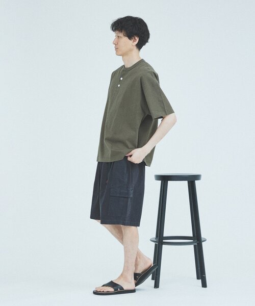 Healthknit(ヘルスニット)の「Healthknit / ヘルスニット 別注 ヘンリー ネック Tシャツ(Tシャツ/カットソー・メンズ・ホワイト/グレー/ブラック/オリーブ・MEDIUM/LARGE)」の16枚目の写真