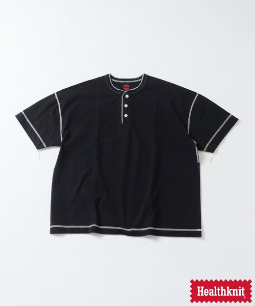 Healthknit(ヘルスニット)の「Healthknit / ヘルスニット 別注 ヘンリー ネック Tシャツ(Tシャツ/カットソー・メンズ・ホワイト/グレー/ブラック/オリーブ・MEDIUM/LARGE)」の18枚目の写真