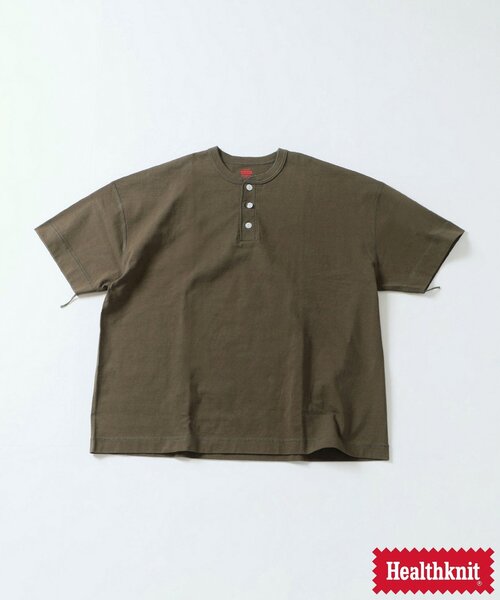 Healthknit(ヘルスニット)の「Healthknit / ヘルスニット 別注 ヘンリー ネック Tシャツ(Tシャツ/カットソー・メンズ・ホワイト/グレー/ブラック/オリーブ・MEDIUM/LARGE)」の21枚目の写真