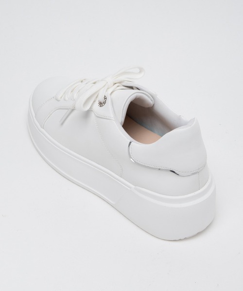 JELLY BEANS（ジェリービーンズ）の「レースアップふわさらスニーカー(204-55106)JELLY BEANS(ジェリービーンズ)（スニーカー・レディース・ホワイト/ブラック・S/M/L/LL）」の7枚目の写真