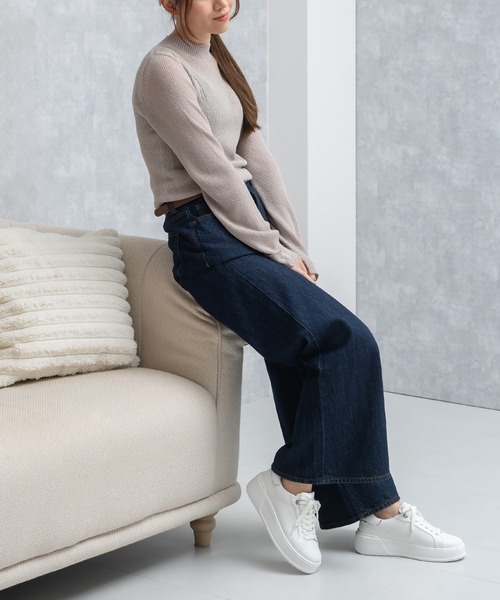 JELLY BEANS（ジェリービーンズ）の「レースアップふわさらスニーカー(204-55106)JELLY BEANS(ジェリービーンズ)（スニーカー・レディース・ホワイト/ブラック・S/M/L/LL）」の13枚目の写真