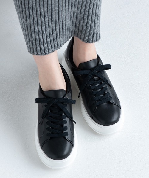 JELLY BEANS（ジェリービーンズ）の「レースアップふわさらスニーカー(204-55106)JELLY BEANS(ジェリービーンズ)（スニーカー・レディース・ホワイト/ブラック・S/M/L/LL）」の14枚目の写真