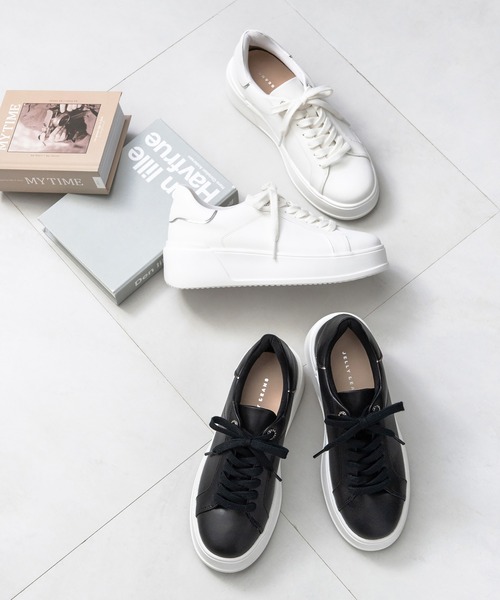 JELLY BEANS（ジェリービーンズ）の「レースアップふわさらスニーカー(204-55106)JELLY BEANS(ジェリービーンズ)（スニーカー・レディース・ホワイト/ブラック・S/M/L/LL）」の19枚目の写真