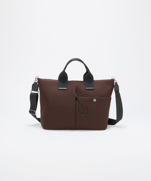 Breath TOPKAPI（ブレストプカピ）の「【Breath TOPKAPI】SORT ソート ネオプレン 2way A4 トートバッグ（トートバッグ・レディース・ダークブラウン/カーキブラウン/ブラック・FREE）」の2枚目の写真
