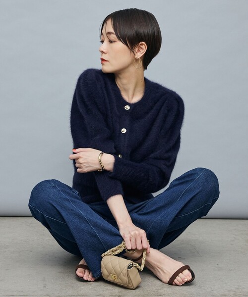 Laraaji(ララージ)の「カシミヤボックス袖2WAYカーディガン(カーディガン/ボレロ・レディース・ブラウン/ネイビー/ベージュ・38)」の7枚目の写真