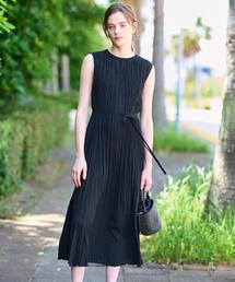 DRESSTERIOR | 【洗える/オンオフ】プリーツノースリーブワンピース(ワンピース)
