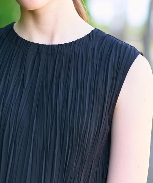 DRESSTERIOR(ドレステリア)の「【洗える/オンオフ】プリーツノースリーブワンピース(ワンピース・レディース・ブラック/ダークパープル・38/36/34)」の10枚目の写真