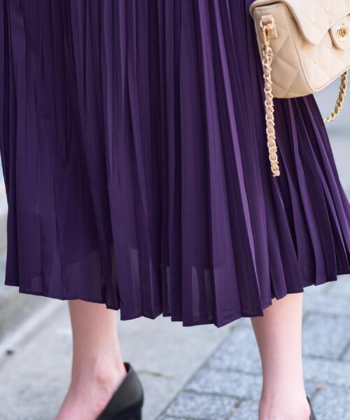 DRESSTERIOR(ドレステリア)の「【洗える/オンオフ】プリーツノースリーブワンピース(ワンピース・レディース・ブラック/ダークパープル・38/36/34)」の20枚目の写真