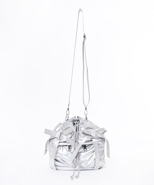 Narcissus（ナルシス）の「【2WAY】リボンショルダーバッグ　ハンドバッグ（ショルダーバッグ・レディース・シルバー/ブラック・FREE）」の7枚目の写真