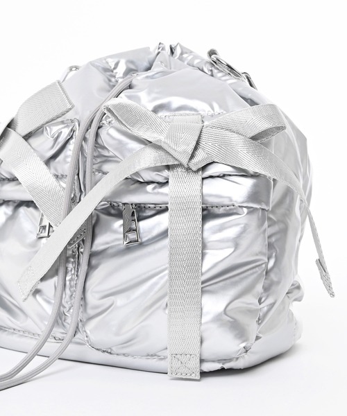 Narcissus（ナルシス）の「【2WAY】リボンショルダーバッグ　ハンドバッグ（ショルダーバッグ・レディース・シルバー/ブラック・FREE）」の6枚目の写真