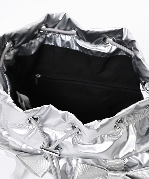 Narcissus（ナルシス）の「【2WAY】リボンショルダーバッグ　ハンドバッグ（ショルダーバッグ・レディース・シルバー/ブラック・FREE）」の4枚目の写真