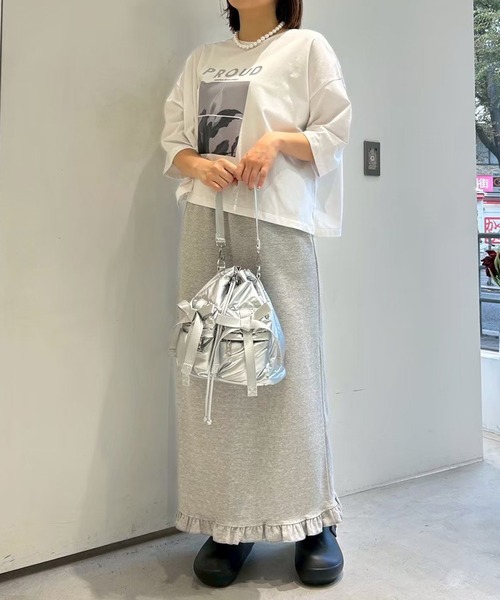 Narcissus（ナルシス）の「【2WAY】リボンショルダーバッグ　ハンドバッグ（ショルダーバッグ・レディース・シルバー/ブラック・FREE）」の13枚目の写真