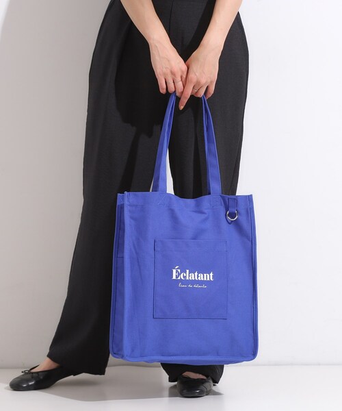 SHOO・LA・RUE（シューラルー）の「【ラッキーカラー/推し活にも】うちわも入るキャンバストートバッグ（トートバッグ・レディース・ブルー系その他/ピンク系その他/イエロー系その他7/レッド系1/ブラック/アイボリー/サックスブルー系7/パープル系その他/グリーン/グレー・00）」の6枚目の写真