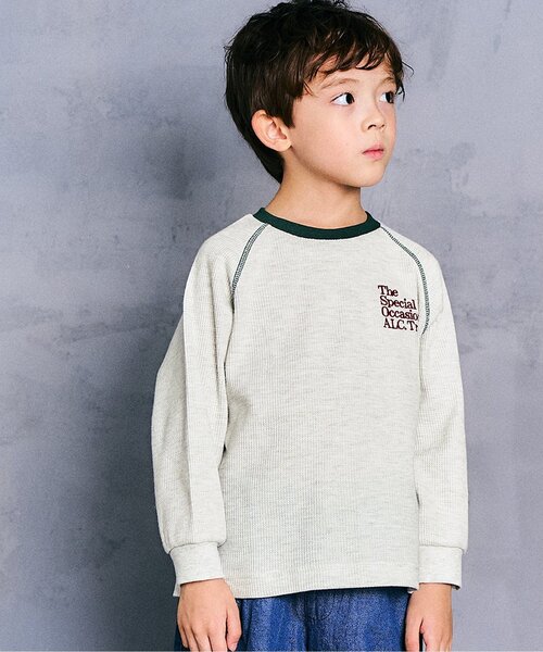 【美品✨】AP STUDIO CORSICA Vネックワッフルプルオーバー　ロゴ セール】《UNISEX》Oni-Waffle Embroidery Prime-Over V-Neck Knit