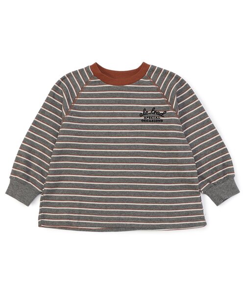 apres les cours(アプレレクール)の「ワンポイントロゴワッフルTシャツ(Tシャツ/カットソー・キッズ・その他2/ラベンダー/アイボリー/グレー・80/90/100/130/110/120)」の16枚目の写真