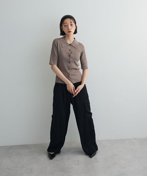 セール】ポロ襟5分袖リブニット（ニット/セーター）｜AnriettMusee