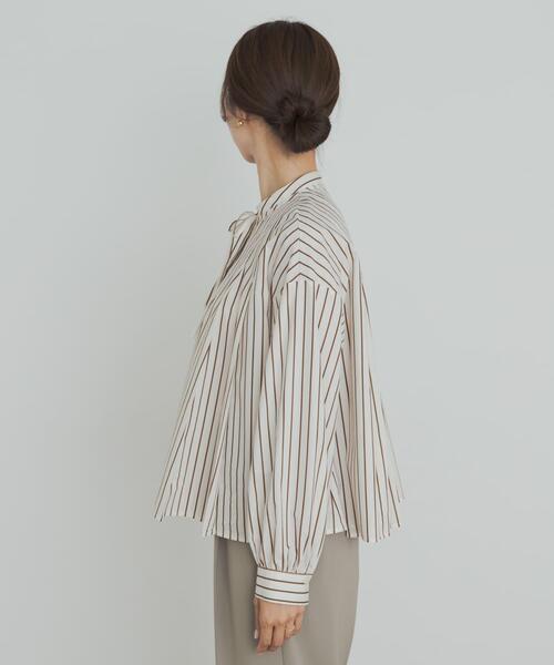 ストライプリボンフレアブラウス（シャツ/ブラウス）｜URBAN