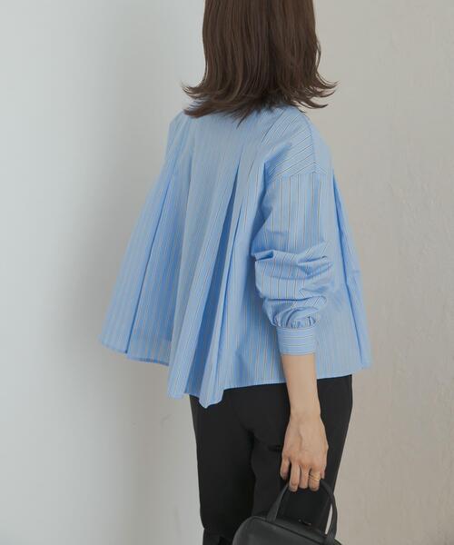 URBAN RESEARCH DOORS(アーバンリサーチドアーズ)の「ストライプリボンフレアブラウス(シャツ/ブラウス・レディース・ブルー系その他/オフホワイト・MEDIUM)」の18枚目の写真