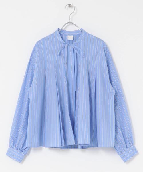 URBAN RESEARCH DOORS(アーバンリサーチドアーズ)の「ストライプリボンフレアブラウス(シャツ/ブラウス・レディース・ブルー系その他/オフホワイト・MEDIUM)」の21枚目の写真