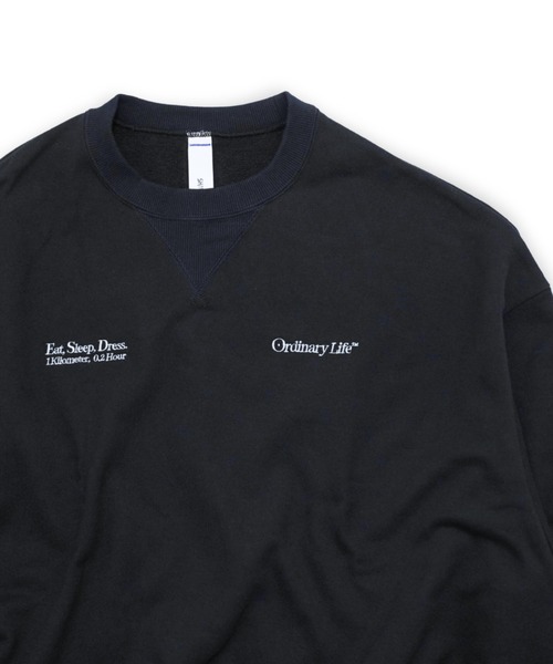 SHINYAKOZUKA(シンヤコヅカ)の「【SHINYAKOZUKA】 ORDINARY HOME HIS CREW(スウェット・メンズ・グレー/ブラック・MEDIUM/SMALL/X-SMALL)」の3枚目の写真