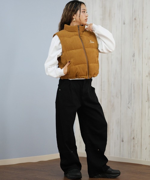 RVCA(ルーカ)の「RVCA/ルーカ DEVON SUEDET PUFFER VEST ベスト BF044-755(ベスト・レディース・ブラウン/ブラック・M/S)」の14枚目の写真