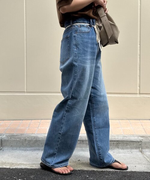 CIAOPANIC TYPY（チャオパニックティピー）の「【HENRY】vintagedenim/ウエスト紐ベルト付きワイドデニム（デニムパンツ・レディース・ブルー/ネイビー・LARGE/MEDIUM/SMALL/X-SMALL）」の18枚目の写真