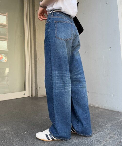 CIAOPANIC TYPY（チャオパニックティピー）の「【HENRY】vintagedenim/ウエスト紐ベルト付きワイドデニム（デニムパンツ・レディース・ブルー/ネイビー・LARGE/MEDIUM/SMALL/X-SMALL）」の8枚目の写真