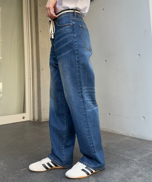 CIAOPANIC TYPY（チャオパニックティピー）の「【HENRY】vintagedenim/ウエスト紐ベルト付きワイドデニム（デニムパンツ・レディース・ブルー/ネイビー・LARGE/MEDIUM/SMALL/X-SMALL）」の3枚目の写真
