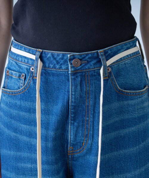 CIAOPANIC TYPY（チャオパニックティピー）の「【HENRY】vintagedenim/ウエスト紐ベルト付きワイドデニム（デニムパンツ・レディース・ブルー/ネイビー・LARGE/MEDIUM/SMALL/X-SMALL）」の19枚目の写真