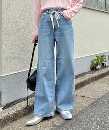 CIAOPANIC TYPY（チャオパニックティピー）の「【HENRY】vintagedenim/ウエスト紐ベルト付きワイドデニム（デニムパンツ）」