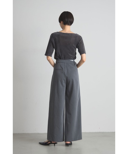 &. NOSTALGIA（アンドドットノスタルジア）の「ダブルベルトタックワイドパンツ（スラックス・レディース・グレー/ブラック・S/M）」の8枚目の写真