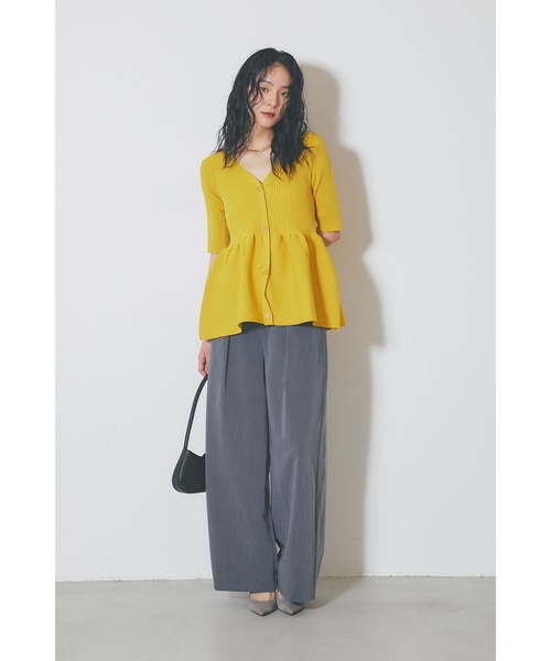 &. NOSTALGIA（アンドドットノスタルジア）の「ダブルベルトタックワイドパンツ（スラックス・レディース・グレー/ブラック・S/M）」の21枚目の写真