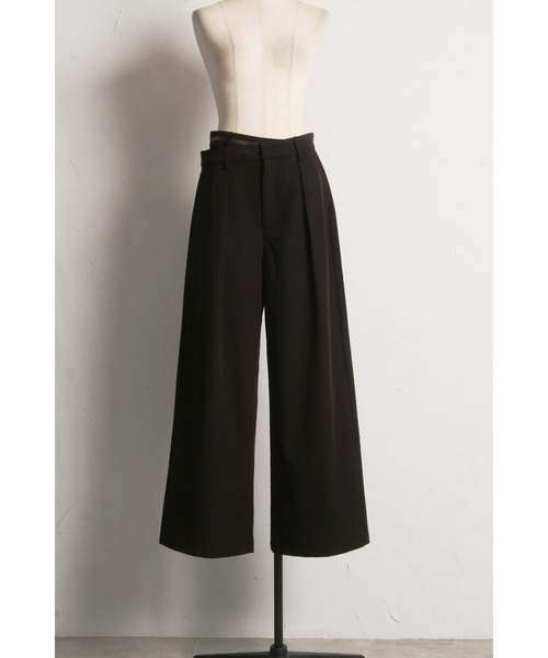 &. NOSTALGIA（アンドドットノスタルジア）の「ダブルベルトタックワイドパンツ（スラックス・レディース・グレー/ブラック・S/M）」の22枚目の写真