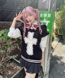 Jamie エーエヌケー（ジェイミーエーエヌケー）の「JM制服クロスのうさぎニット（ニット/セーター）」