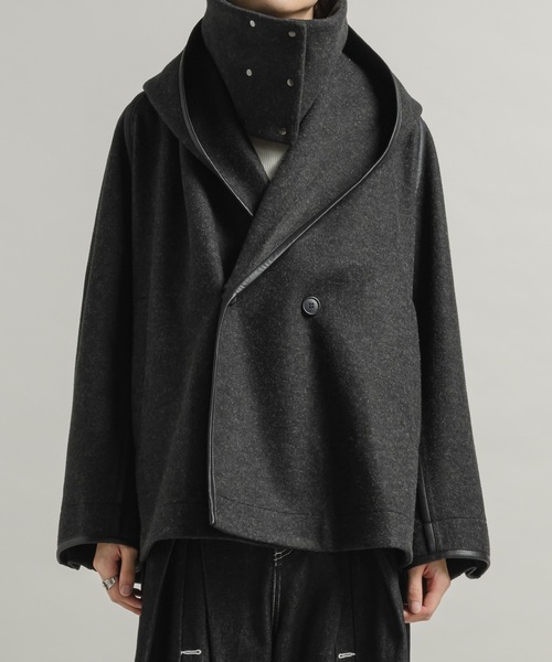 CASPER JOHN（キャスパージョン）の「Stole robe coat / ストールローブコート（チェスターコート・メンズ・ブラウン/ブラック・LARGE/MEDIUM/SMALL/X-SMALL）」の14枚目の写真