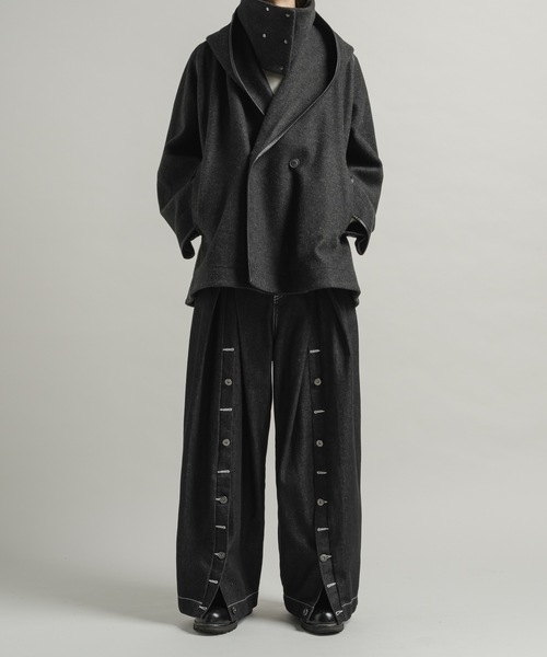 CASPER JOHN（キャスパージョン）の「Stole robe coat / ストールローブコート（チェスターコート・メンズ・ブラウン/ブラック・LARGE/MEDIUM/SMALL/X-SMALL）」の18枚目の写真