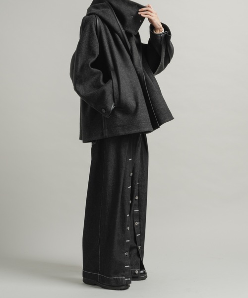 CASPER JOHN（キャスパージョン）の「Stole robe coat / ストールローブコート（チェスターコート・メンズ・ブラウン/ブラック・LARGE/MEDIUM/SMALL/X-SMALL）」の19枚目の写真