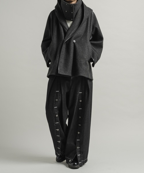 CASPER JOHN（キャスパージョン）の「Stole robe coat / ストールローブコート（チェスターコート・メンズ・ブラウン/ブラック・LARGE/MEDIUM/SMALL/X-SMALL）」の20枚目の写真