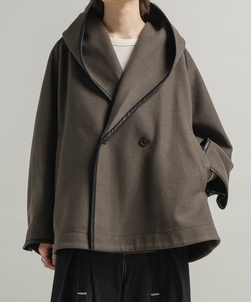 CASPER JOHN（キャスパージョン）の「Stole robe coat / ストールローブコート（チェスターコート・メンズ・ブラウン/ブラック・LARGE/MEDIUM/SMALL/X-SMALL）」の22枚目の写真