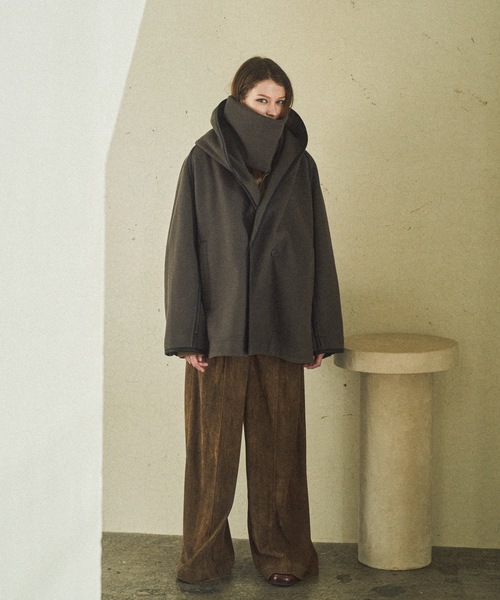 CASPER JOHN（キャスパージョン）の「Stole robe coat / ストールローブコート（チェスターコート・メンズ・ブラウン/ブラック・LARGE/MEDIUM/SMALL/X-SMALL）」の10枚目の写真