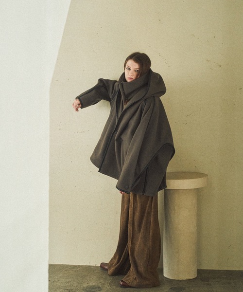 CASPER JOHN（キャスパージョン）の「Stole robe coat / ストールローブコート（チェスターコート・メンズ・ブラウン/ブラック・LARGE/MEDIUM/SMALL/X-SMALL）」の11枚目の写真