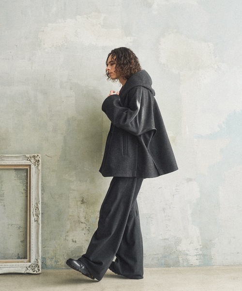 CASPER JOHN（キャスパージョン）の「Stole robe coat / ストールローブコート（チェスターコート・メンズ・ブラウン/ブラック・LARGE/MEDIUM/SMALL/X-SMALL）」の6枚目の写真