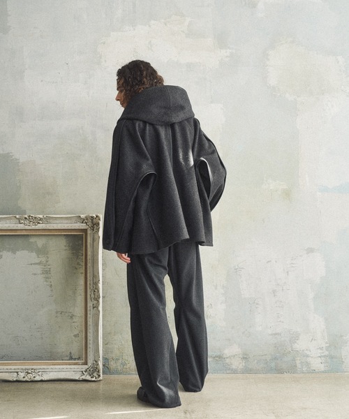 CASPER JOHN（キャスパージョン）の「Stole robe coat / ストールローブコート（チェスターコート・メンズ・ブラウン/ブラック・LARGE/MEDIUM/SMALL/X-SMALL）」の7枚目の写真