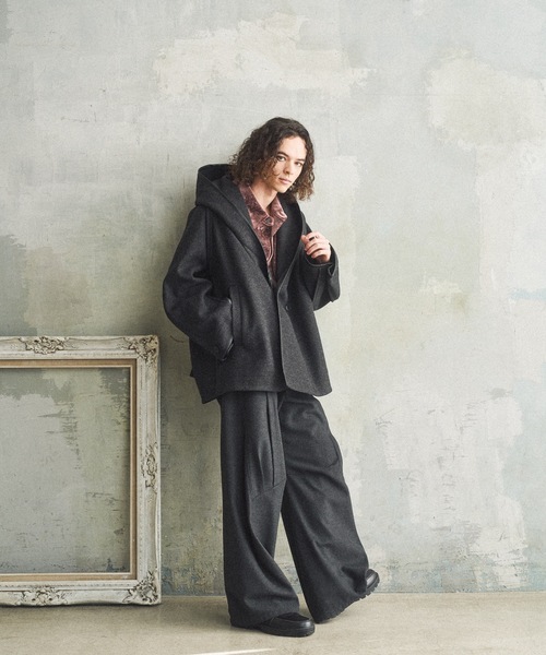 CASPER JOHN（キャスパージョン）の「Stole robe coat / ストールローブコート（チェスターコート・メンズ・ブラウン/ブラック・LARGE/MEDIUM/SMALL/X-SMALL）」の5枚目の写真