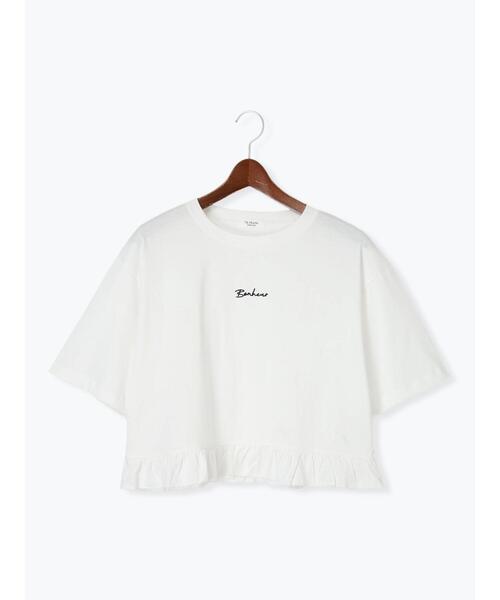 Te chichi TERRASSE（テチチテラス）の「裾フリル刺繍Tシャツ（Tシャツ/カットソー・レディース・イエロー/チャコールグレー/オフホワイト・F）」の10枚目の写真