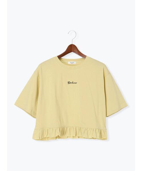 Te chichi TERRASSE（テチチテラス）の「裾フリル刺繍Tシャツ（Tシャツ/カットソー・レディース・イエロー/チャコールグレー/オフホワイト・F）」の11枚目の写真