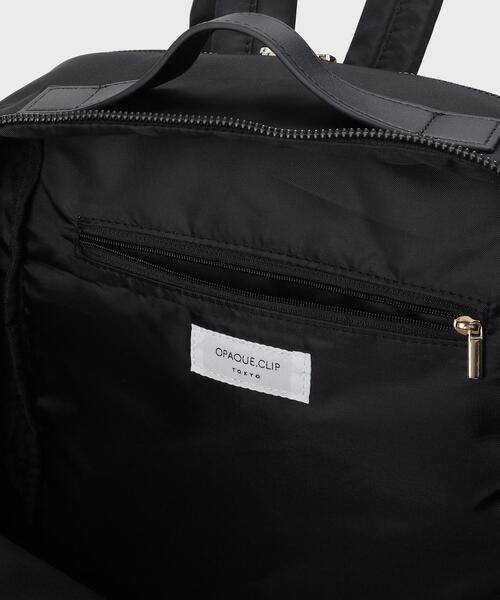OPAQUE.CLIP(オペークドットクリップ)の「【マルチポケット/PC収納可能】ナイロンスクエアリュックサック(バックパック/リュック・レディース・ブラック・00)」の11枚目の写真