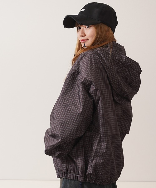 1111clothing(ワンフォークロージング)の「チェック柄 ダブルZIP フードブルゾン / Checkered Double Zip Hooded Blouson(ブルゾン・メンズ・ブラック/ネイビー/ブラウン/レッド・M/L)」の18枚目の写真